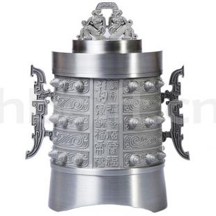 湖北高檔紀念禮品 送領(lǐng)導 純錫編鐘茶葉罐 