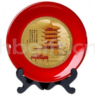 黃鶴樓紀念品 黃鶴樓漆盤(pán) 楚國工藝品