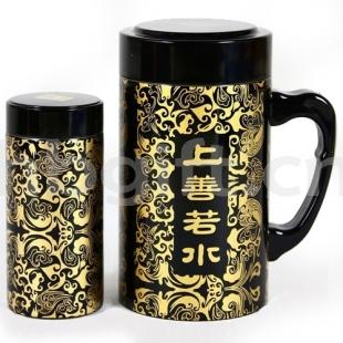 武漢特色禮品 上善若水杯 紫砂養生杯