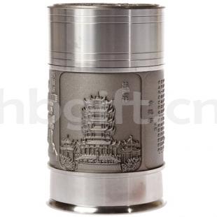 武漢旅游紀念品 送外地客戶(hù)高檔禮品 純錫茶葉罐