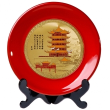 黃鶴樓紀念品 黃鶴樓漆盤(pán) 楚國工藝品