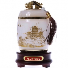 湖北特色紀念品 送高端人士 黃鶴樓茶葉罐 