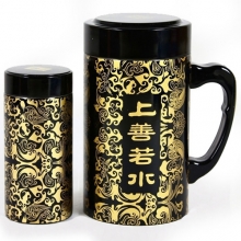 武漢特色禮品 上善若水杯 紫砂養生杯