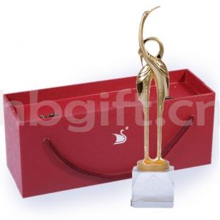 武漢特色紀念品 白云黃鶴 天長(cháng)地久 水晶擺件