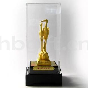 湖北紀念禮品 送領(lǐng)導 絨沙金立體黃鶴樓