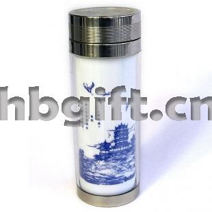 黃鶴樓紀念品 送外地朋友 青花骨瓷杯