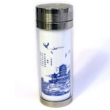 黃鶴樓紀念品 送外地朋友 青花骨瓷杯