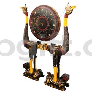 湖北大型工藝擺件 開(kāi)業(yè) 落成送虎座鳥(niǎo)架鼓150cm