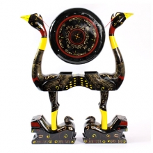 荊楚文化禮品 送領(lǐng)導 老外 高檔漆器虎座鳥(niǎo)架鼓50cm