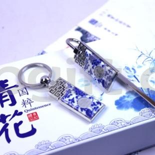 武漢黃鶴樓紀念品 黃鶴樓青花瓷禮品