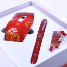 武漢大學(xué)紀念品 中國紅 無(wú)線(xiàn)鼠標 實(shí)用禮...