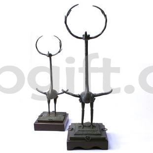 湖北省博物館 紀念禮品 高端人士鐘愛(ài) 鹿角立鶴青銅器