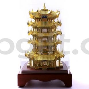 武漢特色禮物 手工藝禮品 金箔黃鶴樓紀念品
