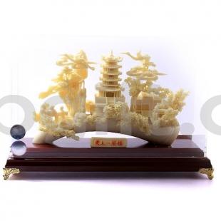 武漢高檔工藝品 高檔禮品 黃鶴樓骨雕工藝品 