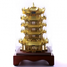 武漢特色禮物 手工藝禮品 金箔黃鶴樓紀念品