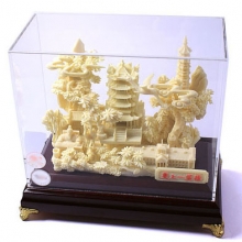 武漢骨雕工藝品 會(huì )議禮品 適合贈送外賓 黃鶴樓骨雕