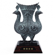 湖北特色工藝品 送領(lǐng)導 高端人士 青銅雙...