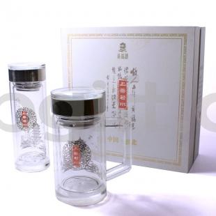 湖北黃鶴樓高檔紀念品 黃鶴樓水晶套杯