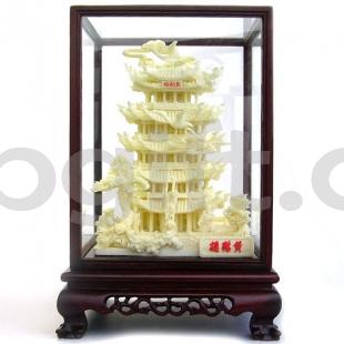 黃鶴樓模型工藝品 骨雕黃鶴樓紀念品