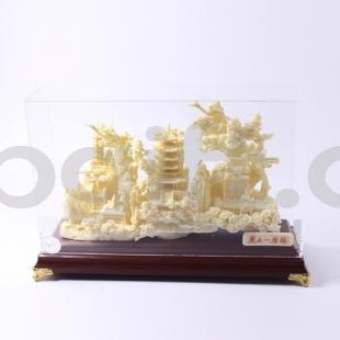 武漢紀念品高檔工藝品 黃鶴樓骨雕
