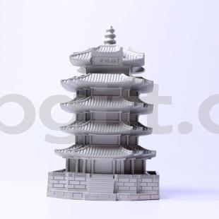 黃鶴樓紀念品 黃鶴樓模型純錫茶葉罐