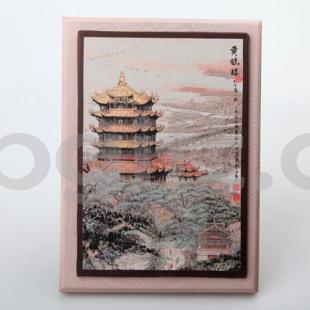 黃鶴樓紀念品 真絲織錦收音機+音響