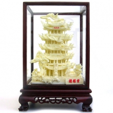 黃鶴樓模型工藝品 骨雕黃鶴樓紀念品