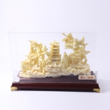 武漢紀念品高檔工藝品 黃鶴樓骨雕