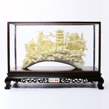 湖北工藝品高檔禮品 黃鶴樓骨雕