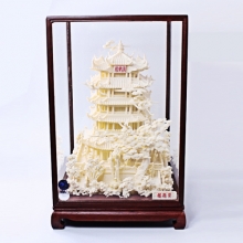 黃鶴樓模型工藝品黃鶴樓骨雕紀念品