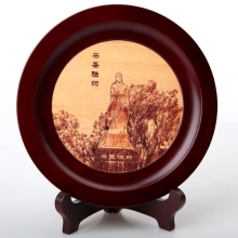 湖北茶圣陸羽 茶圣陸羽橡木盤(pán)紀念品