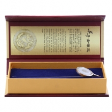 黃鶴樓紀念品 黃鶴樓發(fā)簪式金鑲玉書(shū)簽