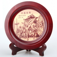 辛亥革命紀念品 首義橡木盤(pán)工藝品擺件