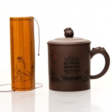 武漢黃鶴樓旅游紀念品 紫砂杯