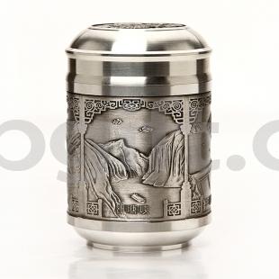 湖北三峽紀念品 純錫茶葉罐 三峽旅游紀念品