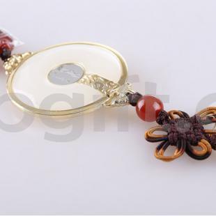 黃鶴樓紀念品 金鑲玉黃鶴樓車(chē)掛吊墜 精美黃鶴樓禮品