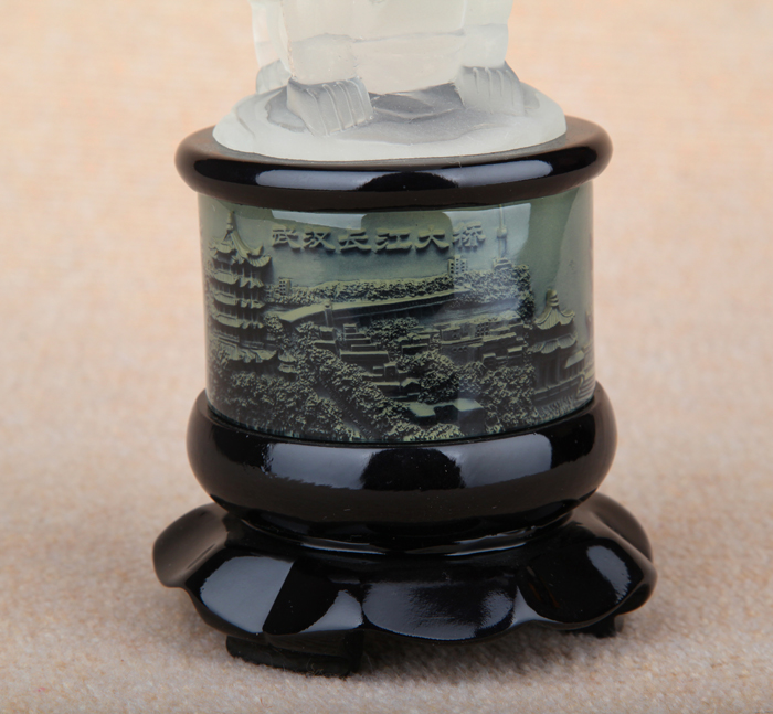 湖北武漢特色禮品 龜鶴工藝品 水晶黃鶴歸來(lái)
