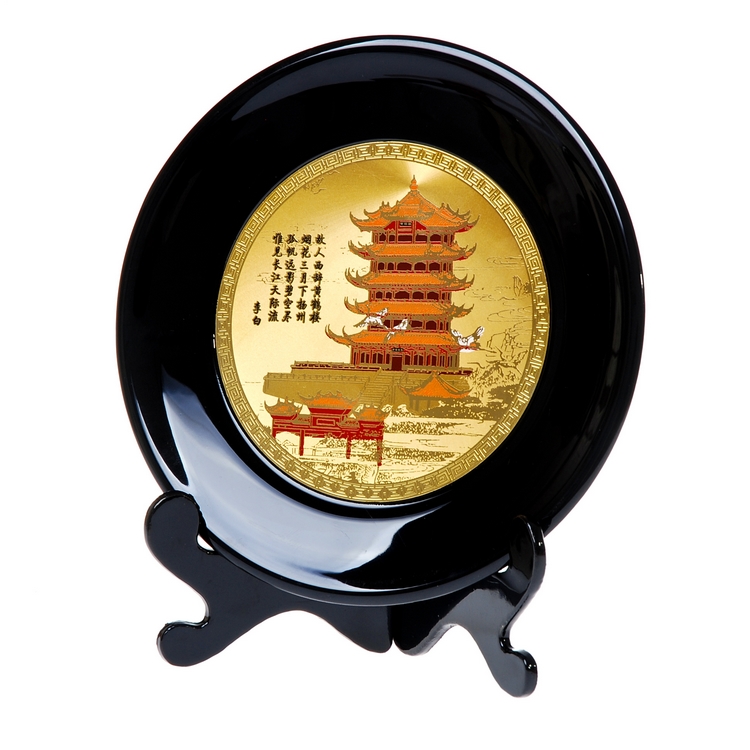 黃鶴樓紀念品 黃鶴樓漆盤(pán) 楚國工藝品