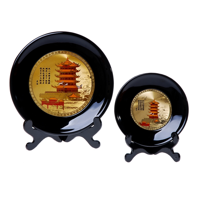 黃鶴樓紀念品 黃鶴樓漆盤(pán) 楚國工藝品