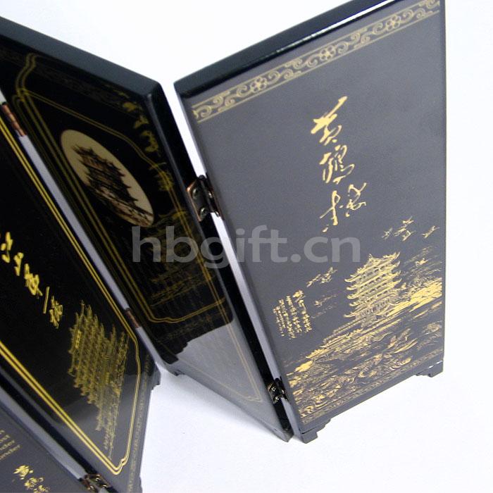 武漢紀念品 送外地朋友 黃鶴樓漆器屏風(fēng)