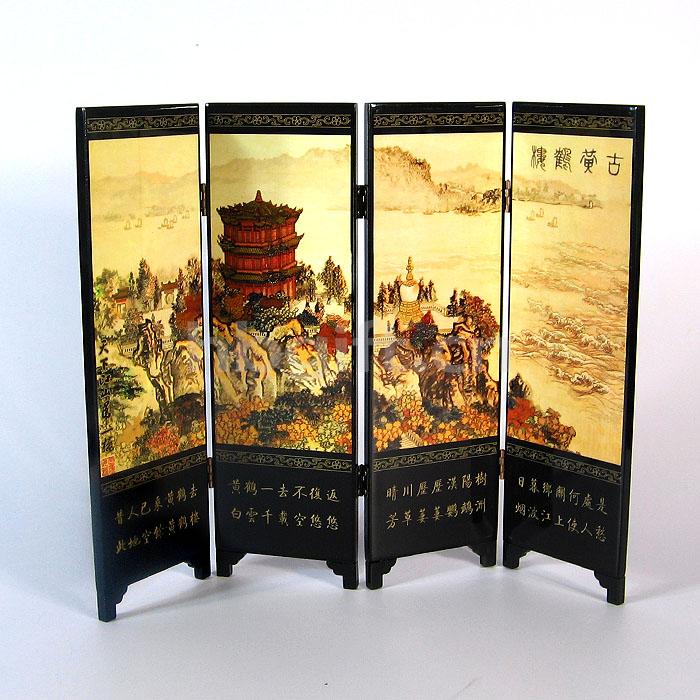 武漢紀念品 送外地領(lǐng)導 黃鶴樓漆器屏風(fēng)
