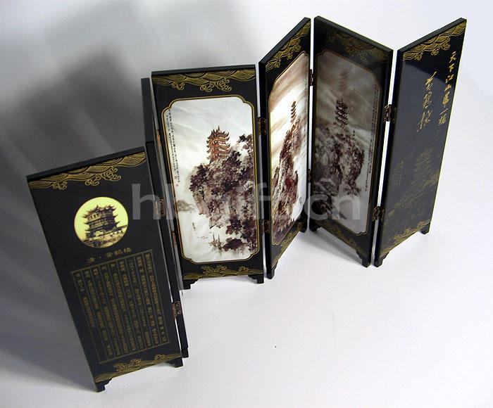 武漢紀念品 送外地客戶(hù) 黃鶴樓漆器屏風(fēng)6