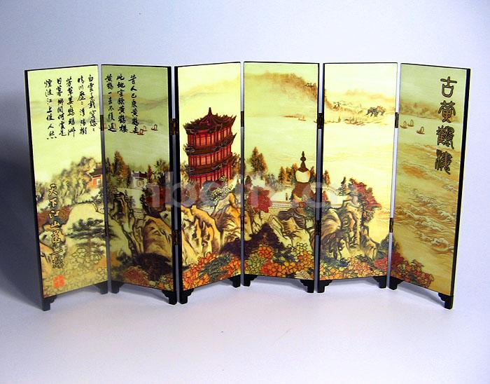 武漢紀念品 送外地朋友 黃鶴樓漆器屏風(fēng)6