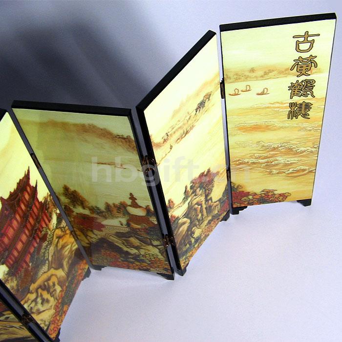 武漢紀念品 送外國人 黃鶴樓漆器屏風(fēng)6