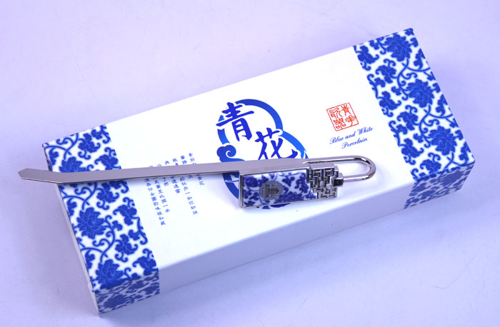 黃鶴樓旅游紀念品 武漢黃鶴樓青花瓷書(shū)簽