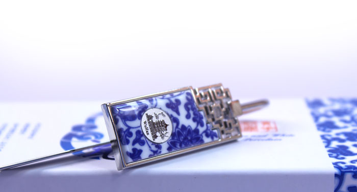 黃鶴樓旅游紀念品 武漢黃鶴樓青花瓷書(shū)簽