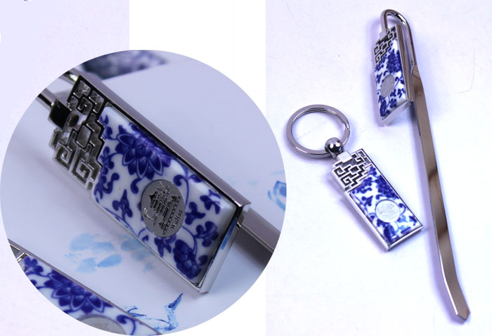 武漢黃鶴樓紀念品 黃鶴樓青花瓷禮品