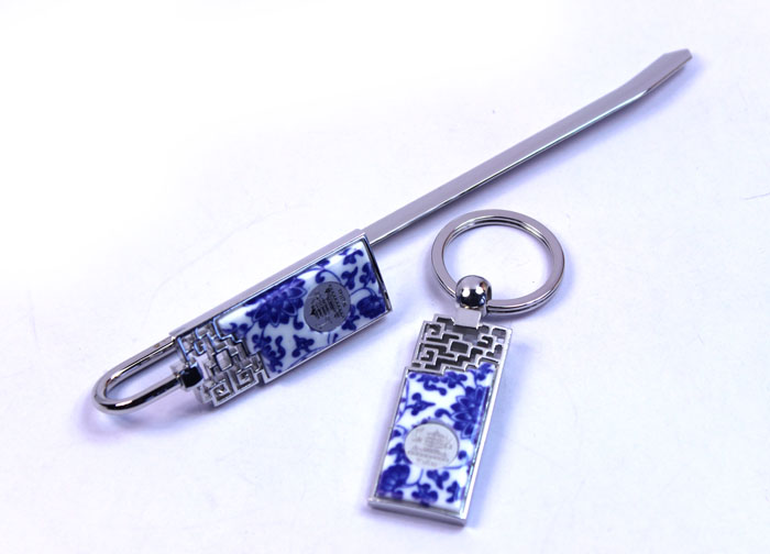 武漢黃鶴樓紀念品 黃鶴樓青花瓷禮品