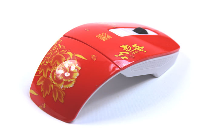武漢大學(xué)紀念品 中國紅 無(wú)線(xiàn)鼠標 實(shí)用禮品套裝