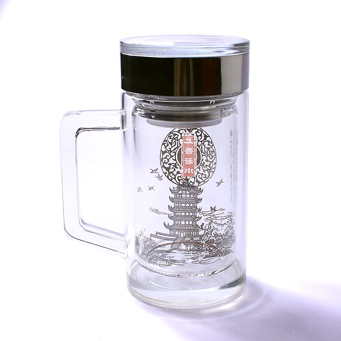 武漢黃鶴樓紀念品 高檔水晶杯套裝